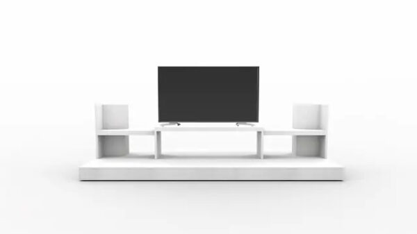 Modern TV Stand with Storage Shelves