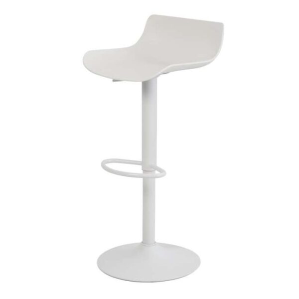 High Bar Stool with White Finish